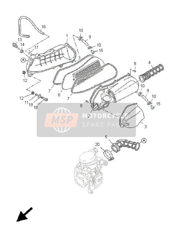 Yamaha YP250R X-MAX 2009 Consumo 2 para un 2009 Yamaha YP250R X-MAX